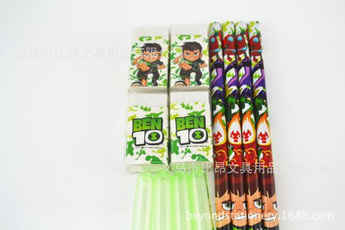 文具厂定做图案文具 尺子铅笔橡皮 笔帽等文具礼品套装文具用品